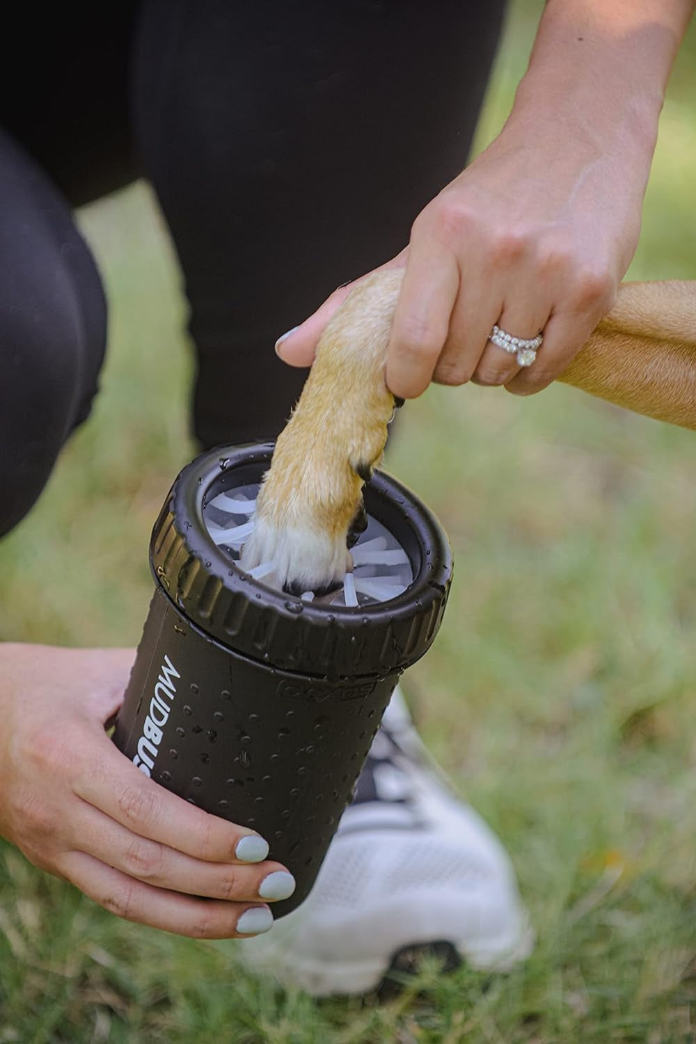 Mudbuster Portable Dog Paw Cleaner, Medium, Matte Black Special Edition Paw Cleaner for Dogs, Premium Quality Pet Supplies and Dog Accessories