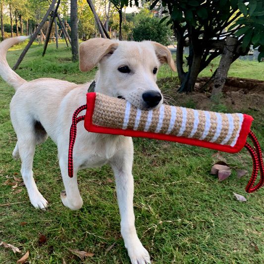 Coarse Hemp Chew Stick, Bite-resistant Training Dog Stick, Dog Biting Stick, Dog Playing.