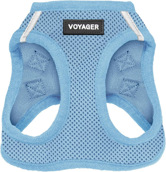 Professional Product Title: 
"Voyager Step-In Air Dog Harness - All Weather Mesh Step-In Vest Harness for Small and Medium Dogs and Cats - Baby Blue, Size M (Chest: 16-18")"