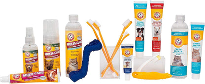 for Pets Tartar Control Kit for Dogs | Contains Toothpaste, Toothbrush & Fingerbrush | Reduces Plaque & Tartar Buildup | Safe for Puppies, 3-Piece , Beef Flavor